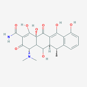 molecular formula C22H24N2O8 B10799094 (4S,5S,5aR,6R,12aR)-4-(dimethylamino)-1,5,10,11,12a-pentahydroxy-6-methyl-3,12-dioxo-4a,5,5a,6-tetrahydro-4H-tetracene-2-carboxamide 