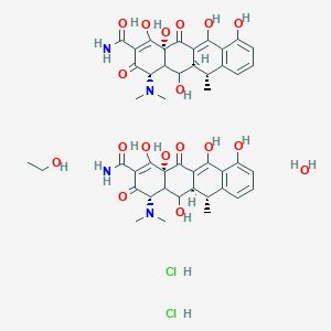 (4S,5S,5aR,6R,12aR)-4-(dimethylamino)-1,5,10,11,12a-pentahydroxy-6-methyl-3,12-dioxo-4a,5,5a,6-tetrahydro-4H-tetracene-2-carboxamide;ethanol;hydrate;dihydrochloride