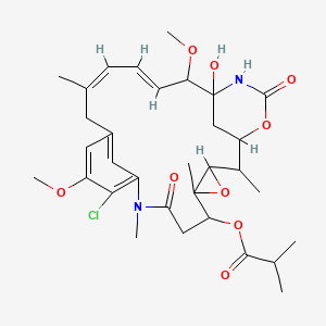 [(16Z,18E)-11-chloro-21-hydroxy-12,20-dimethoxy-2,5,9,16-tetramethyl-8,23-dioxo-4,24-dioxa-9,22-diazatetracyclo[19.3.1.110,14.03,5]hexacosa-10,12,14(26),16,18-pentaen-6-yl] 2-methylpropanoate