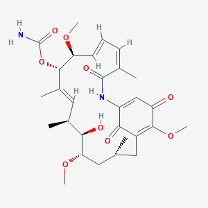 molecular formula C29H40N2O9 B10799158 [(4Z,6E,8S,9S,10E,12S,13R,14S,16R)-13-hydroxy-8,14,19-trimethoxy-4,10,12,16-tetramethyl-3,20,22-trioxo-2-azabicyclo[16.3.1]docosa-1(21),4,6,10,18-pentaen-9-yl] carbamate 