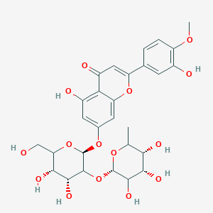 7-[(2S,4R,5S)-4,5-dihydroxy-6-(hydroxymethyl)-3-[(2S,4S,5R)-3,4,5-trihydroxy-6-methyloxan-2-yl]oxyoxan-2-yl]oxy-5-hydroxy-2-(3-hydroxy-4-methoxyphenyl)chromen-4-one