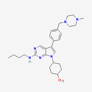 trans-4-(2-(Butylamino)-5-(4-((4-methylpiperazin-1-yl)methyl)phenyl)-7H-pyrrolo[2,3-d]pyrimidin-7-yl)cyclohexanol