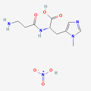 molecular formula C10H17N5O6 B10799248 L-Anserine nitrate CAS No. 5937-77-9