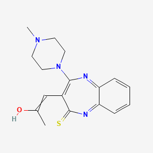 molecular formula C17H20N4OS B10799280 Olanzapine Thiolactam Impurity 