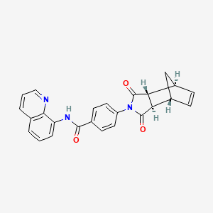 4-[(1R,2R,6R,7S)-3,5-dioxo-4-azatricyclo[5.2.1.02,6]dec-8-en-4-yl]-N-quinolin-8-ylbenzamide