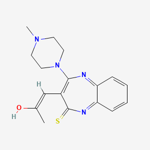 1-(4-(4-Methylpiperazin-1-yl)-2-thioxo-1H-benzo[b][1,4]diazepin-3(2H)-ylidene)propan-2-one