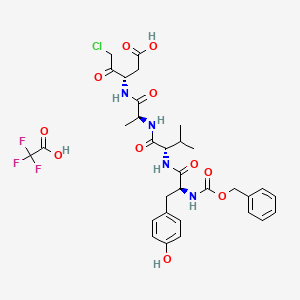 molecular formula C32H38ClF3N4O11 B10799363 Z-YVAD-CMK (trifluoroacetate salt) 