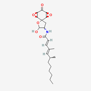 (2E,4E,6R)-N-[(1R,3S,3'S,5R,7S)-2'-hydroxy-6-oxospiro[4,8-dioxatricyclo[5.1.0.03,5]octane-2,5'-oxolane]-3'-yl]-4,6-dimethyldodeca-2,4-dienamide