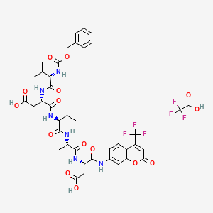 molecular formula C41H46F6N6O15 B10799393 Z-VDVAD-AFC (trifluoroacetate salt) 