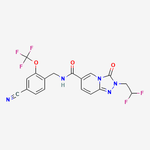 molecular formula C18H12F5N5O3 B10799397 Soluble epoxide hydrolase inhibitor 