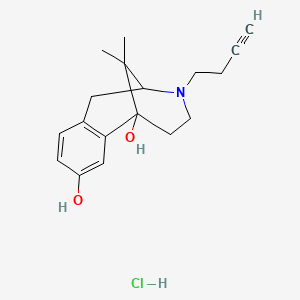 molecular formula C18H24ClNO2 B10799461 10-but-3-ynyl-13,13-dimethyl-10-azatricyclo[7.3.1.02,7]trideca-2(7),3,5-triene-1,4-diol;hydrochloride 