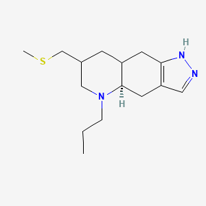 molecular formula C15H25N3S B10799494 (4aR)-7-(methylsulfanylmethyl)-5-propyl-1,4,4a,6,7,8,8a,9-octahydropyrazolo[3,4-g]quinoline 