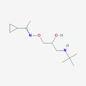 1-(Tert-butylamino)-3-(1-cyclopropylethylideneamino)oxypropan-2-ol