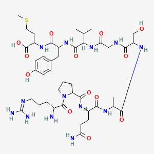 molecular formula C43H69N13O13S B10799569 H-DL-Arg-DL-Pro-DL-Gln-DL-Ala-DL-Ser-Gly-DL-Val-DL-Tyr-DL-Met-OH 