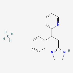 2-[2-(4,5-dihydro-1H-imidazol-2-yl)-1-phenylethyl]pyridine;methane