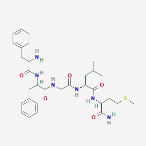 molecular formula C31H44N6O5S B10799643 2-{2-[2-(2-amino-3-phenylpropanamido)-3-phenylpropanamido]acetamido}-N-[1-carbamoyl-3-(methylsulfanyl)propyl]-4-methylpentanamide 