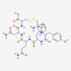 19-amino-7-(2-amino-2-oxoethyl)-10-(3-amino-3-oxopropyl)-13-benzyl-16-[(4-hydroxyphenyl)methyl]-6,9,12,15,18-pentaoxo-1,2-dithia-5,8,11,14,17-pentazacycloicosane-4-carboxylic acid