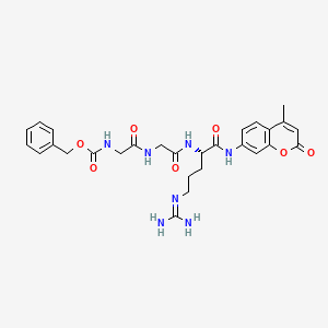 molecular formula C28H33N7O7 B10799669 Z-Gly-Gly-Arg-AMC 