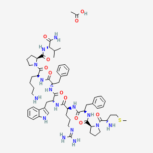 molecular formula C63H91N15O11S B10799675 Nonapeptide-1 acetate salt 