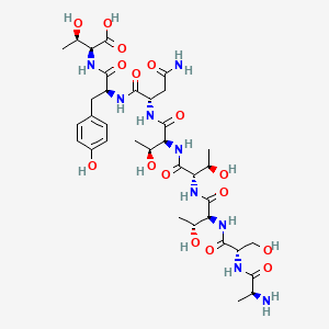 molecular formula C35H55N9O16 B10799714 H-Ala-Ser-Thr-Thr-aThr-Asn-Tyr-Thr-OH 