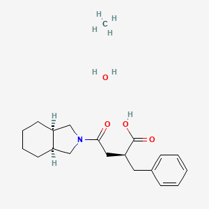 molecular formula C20H31NO4 B10799829 (2S)-4-[(3aS,7aR)-1,3,3a,4,5,6,7,7a-octahydroisoindol-2-yl]-2-benzyl-4-oxobutanoic acid;methane;hydrate 