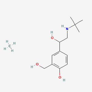 molecular formula C14H25NO3 B10799908 4-[2-(tert-butylamino)-1-hydroxyethyl]-2-(hydroxymethyl)phenol;methane 