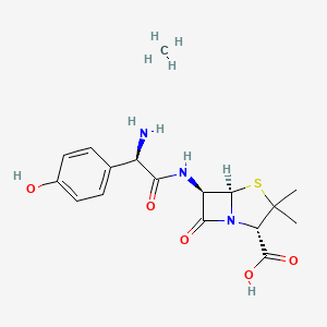 (2S,5R,6R)-6-[[(2R)-2-amino-2-(4-hydroxyphenyl)acetyl]amino]-3,3-dimethyl-7-oxo-4-thia-1-azabicyclo[3.2.0]heptane-2-carboxylic acid;methane