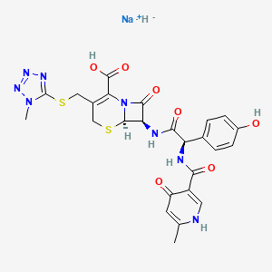 sodium;hydride;(6R,7R)-7-[[(2R)-2-(4-hydroxyphenyl)-2-[(6-methyl-4-oxo-1H-pyridine-3-carbonyl)amino]acetyl]amino]-3-[(1-methyltetrazol-5-yl)sulfanylmethyl]-8-oxo-5-thia-1-azabicyclo[4.2.0]oct-2-ene-2-carboxylic acid