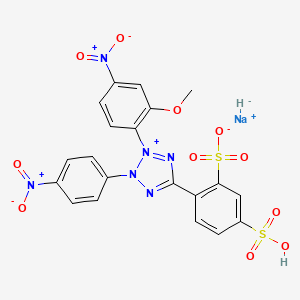 molecular formula C20H15N6NaO11S2 B10800006 Sodium;hydride;2-[2-(2-methoxy-4-nitrophenyl)-3-(4-nitrophenyl)tetrazol-2-ium-5-yl]-5-sulfobenzenesulfonate 