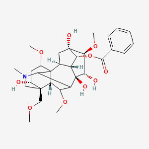 [(2S,3R,4R,5S,6S,7S,8R,13R,14R,16S,17S,18R)-5,7,8,14-tetrahydroxy-6,16,18-trimethoxy-13-(methoxymethyl)-11-methyl-11-azahexacyclo[7.7.2.12,5.01,10.03,8.013,17]nonadecan-4-yl] benzoate