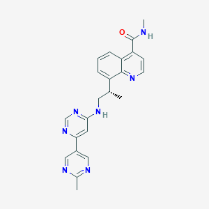 molecular formula C23H23N7O B10800044 None-deuterium-VX-984 CAS No. 1476071-49-4