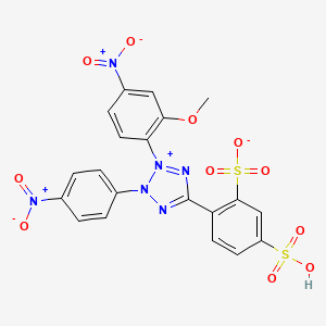 molecular formula C20H14N6O11S2 B10800050 2-[2-(2-Methoxy-4-nitrophenyl)-3-(4-nitrophenyl)tetrazol-2-ium-5-yl]-5-sulfobenzenesulfonate 