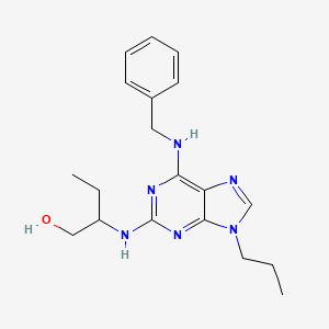 molecular formula C19H26N6O B10800096 2-[[6-(benzylamino)-9-propylpurin-2-yl]amino]butan-1-ol 