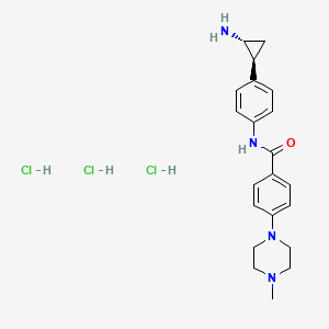 N-[4-[(1S,2R)-2-aminocyclopropyl]phenyl]-4-(4-methylpiperazin-1-yl)benzamide;trihydrochloride