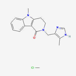 molecular formula C18H21ClN4O B10800153 chloromethane;5-methyl-2-[(5-methyl-1H-imidazol-4-yl)methyl]-3,4-dihydropyrido[4,3-b]indol-1-one 