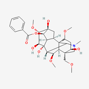 [(1S,2R,3R,4R,5S,6S,7S,8R,9R,13R,14R,17S,18R)-5,7,8,14-tetrahydroxy-6,16,18-trimethoxy-13-(methoxymethyl)-11-methyl-11-azahexacyclo[7.7.2.12,5.01,10.03,8.013,17]nonadecan-4-yl] benzoate