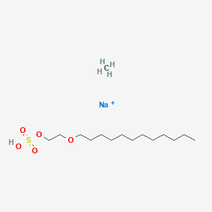 molecular formula C15H34NaO5S+ B10800204 Sodium;2-dodecoxyethyl hydrogen sulfate;methane 