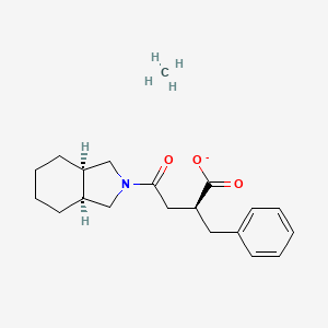 molecular formula C20H28NO3- B10800239 (2S)-4-[(3aS,7aR)-1,3,3a,4,5,6,7,7a-octahydroisoindol-2-yl]-2-benzyl-4-oxobutanoate;methane 