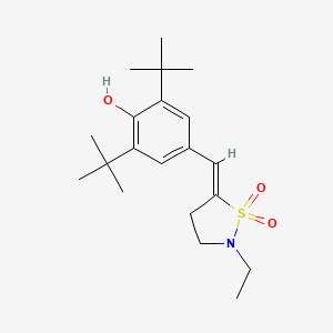 Phenol, 2,6-bis(1,1-dimethylethyl)-4-[(E)-(2-ethyl-1,1-dioxido-5-isothiazolidinylidene)methyl]-