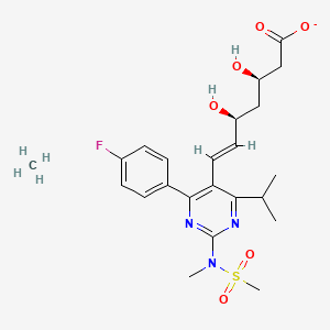 molecular formula C23H31FN3O6S- B10800268 (E,3R,5S)-7-[4-(4-fluorophenyl)-2-[methyl(methylsulfonyl)amino]-6-propan-2-ylpyrimidin-5-yl]-3,5-dihydroxyhept-6-enoate;methane 