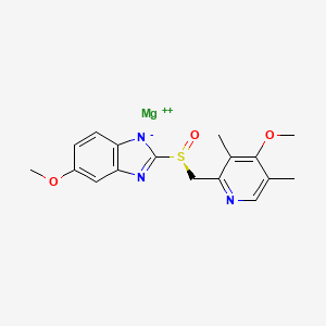 molecular formula C17H18MgN3O3S+ B10800284 Esomeprazole (magnesium salt) 