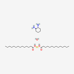 (1R,2R)-cyclohexane-1,2-diamine;platinum;tetradecanoic acid;hydrate