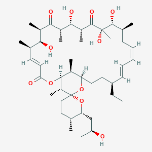 molecular formula C45H74O11 B10800291 (1S,4E,5'R,6R,6'R,7S,8R,10S,11S,12R,14S,15R,16S,18Z,20E,22S,25R,27S,28R,29S)-22-ethyl-7,11,14,15-tetrahydroxy-6'-[(2S)-2-hydroxypropyl]-5',6,8,10,12,14,16,28,29-nonamethylspiro[2,26-dioxabicyclo[23.3.1]nonacosa-4,18,20-triene-27,2'-oxane]-3,9,13-trione 