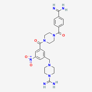 4-(3-(4-(4-Carbamimidoylbenzoyl)piperazine-1-carbonyl)-5-nitrobenzyl)piperazine-1-carboximidamide