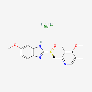 molecular formula C17H21MgN3O3S B10800311 magnesium;hydride;6-methoxy-2-[(S)-(4-methoxy-3,5-dimethylpyridin-2-yl)methylsulfinyl]-1H-benzimidazole 