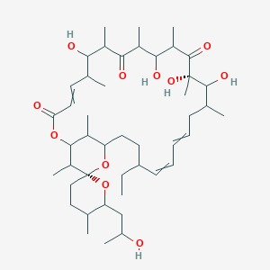 (14S,27S)-22-ethyl-7,11,14,15-tetrahydroxy-6'-(2-hydroxypropyl)-5',6,8,10,12,14,16,28,29-nonamethylspiro[2,26-dioxabicyclo[23.3.1]nonacosa-4,18,20-triene-27,2'-oxane]-3,9,13-trione