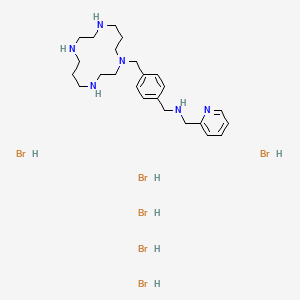 molecular formula C24H44Br6N6 B10800333 N-(pyridin-2-ylmethyl)-1-[4-(1,4,8,11-tetrazacyclotetradec-1-ylmethyl)phenyl]methanamine;hexahydrobromide 