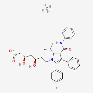 (3R,5R)-7-[2-(4-fluorophenyl)-3-phenyl-4-(phenylcarbamoyl)-5-propan-2-ylpyrrol-1-yl]-3,5-dihydroxyheptanoate;methane