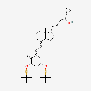 molecular formula C39H68O3Si2 B10800384 24-Cycloproyply-1,3-bis[[(1,1-dimethylethyl)dimethylsily]oxy]-9,10-secochola-5,7,10(19),22-tetraen-24-ol 