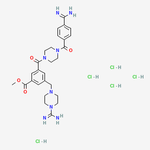 methyl 3-[4-(4-carbamimidoylbenzoyl)piperazine-1-carbonyl]-5-[(4-carbamimidoylpiperazin-1-yl)methyl]benzoate;pentahydrochloride